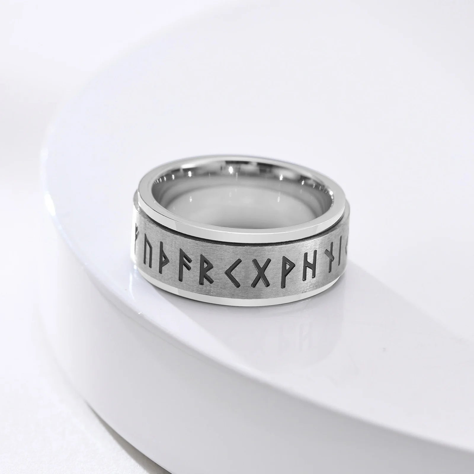 Men'S Anxiety Ring, Stainless Steel Viking Fidget Rings