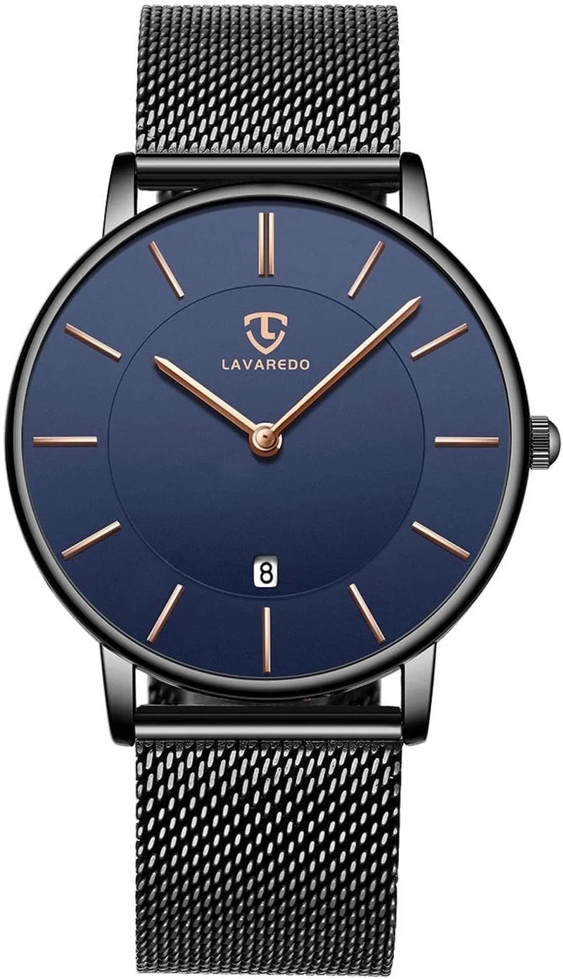 Mens Watches Fashion Quartz Men'S Watches Ultra Thin Minimalist Wristwatches with Stainless Steel Strap Gift for Man Father'S Day Gifts