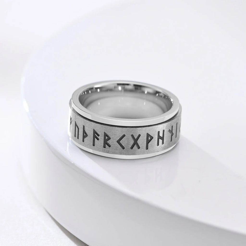 Men'S Anxiety Ring, Stainless Steel Viking Fidget Rings